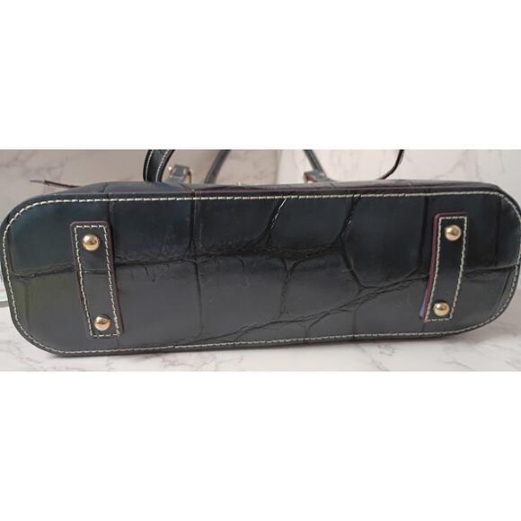 Dooney & Bourke Denison Dark Teal Shopper Tote - EUC - Picture 3 of 9